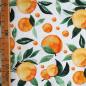Preview: Dekostoff Panama Orangen orange weiß